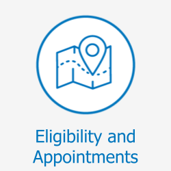 Eligibility and appointments button  